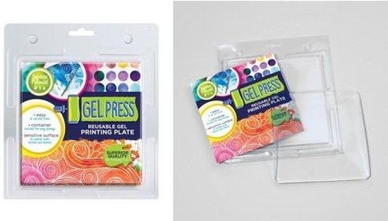 Gel Press Printing Plaat Vierkant 15x15cm voor het Monoprinten van Kaarten en Scrapbook lay-outs