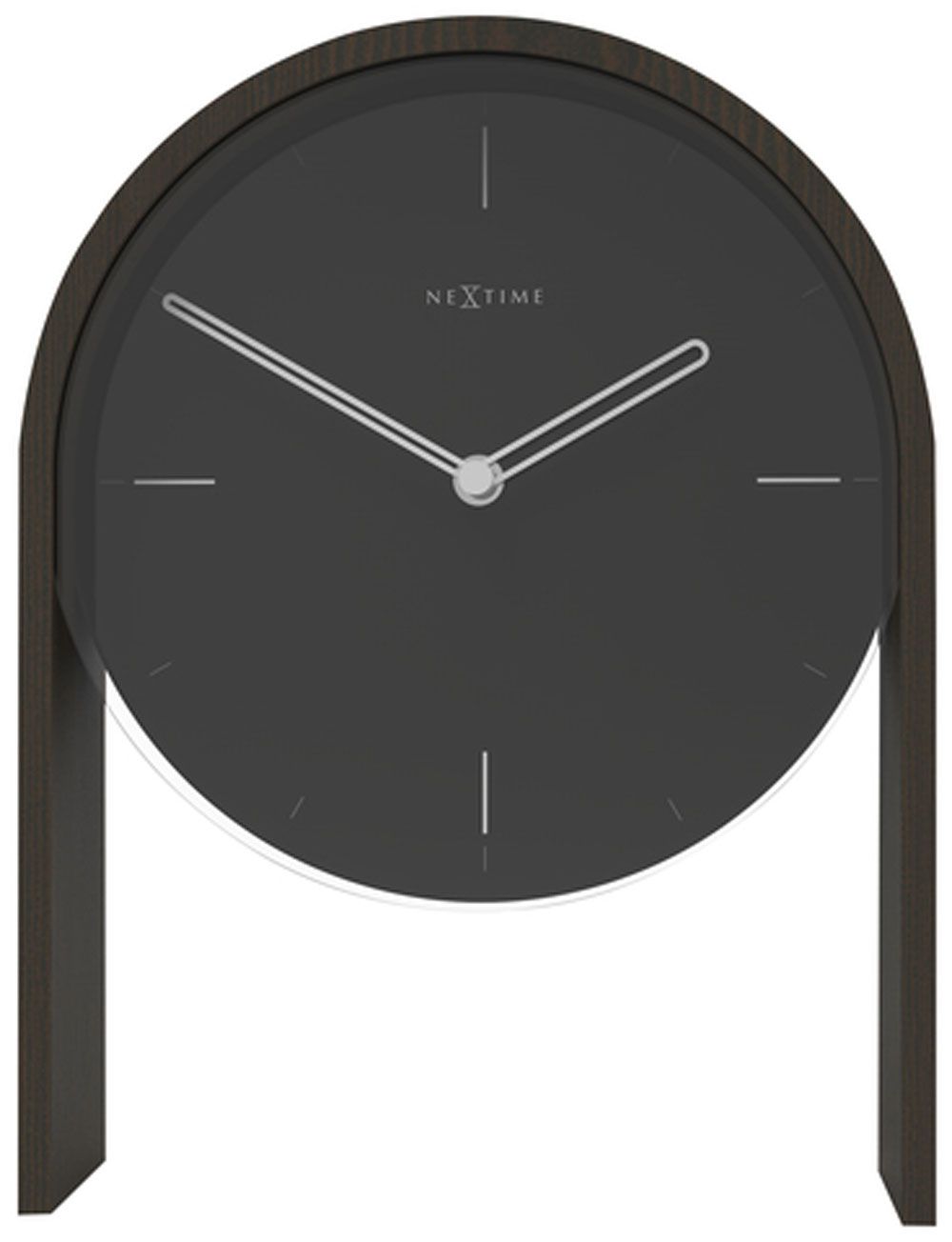 NeXtime Noa Tafelklok - Zwart - Hout - 27 cm