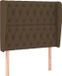 vidaXL Hoofdbord met randen 93x23x118/128 cm stof donkerbruin