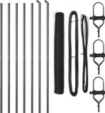 vidaXL - zeshoekig - gaashek - met - grondbevestiging - 10 - x - 1,2 - m - Grijs - Mesh
