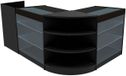 MonsterShop Astro led winkeltoonbank set - zwart - lm60, tb60 & 2x k900 - melamine