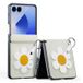 Dux Ducis Luvy Étui Samsung Galaxy Z Flip7 avec anneau de doigt/dragonne - Blanc / Étoile