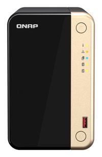 QNAP TS-264 - NAS - Tower - Intel Celeron N5095 - 8GB RAM - 0TB - Zwart, Goud