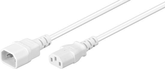 Goobay C13 - C14 stroomkabel voor UPS/PDU - 3x 0,75mm / wit - 0,50 meter