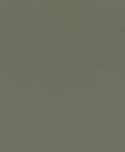 Rasch Behang 752687 - vliesbehang met lederlook in groen uit de collectie African Queen - 10,05m x 0,53m (LxB)