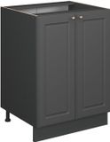 Vicco Keukenkast "Fame-Line", antraciet-goud landhuis, 60 cm