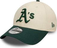 New Era Oakland Athletics Colour Block Cream 9FORTY Adjustable Cap