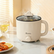 IAGREEA 1,6 L Mini cuiseur électrique - 600 W cuiseur multifonction portable antiadhésif avec arrêt automatique et protection contre la surchauffe, bouilloire compacte pour ramen et shabu-shabu pour dortoirs, petits appartements, voyages et camping