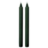 Set Doriche Set van 8 decoratieve kaarsen, donkergroen, brandduur 8 uur, diameter 2,2 cm, hoogte 25 cm