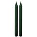 Set Doriche Set van 8 decoratieve kaarsen, donkergroen, brandduur 8 uur, diameter 2,2 cm, hoogte 25 cm