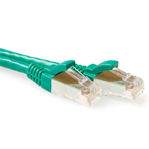 ACT Groene 20 meter SFTP CAT6A patchkabel snagless met RJ45 connectoren