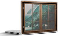 Merkloos / Sans marque TheKeyMeister B.V. Laptop sticker - 17.3 inch - Doorkijk - Natuur - Groen - 40x30cm