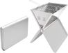 Grill portable au charbon de bois - Grill pliable - Acier inoxydable - Convient pour le camping et les pique-niques - Argent