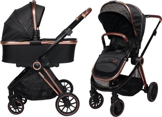 Ding Fenix Black/Rose Kinderwagen - All-Terrain - 0-22kg - Incl. Reiswieg & Adapters