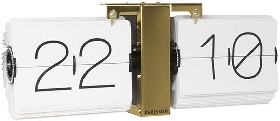 Karlsson Flip Clock - White - Metal - 36x14x8.5cm - KA5601WH