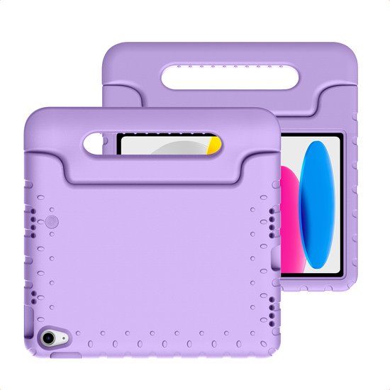 imoshion Tablet Hoes Kinderen - Geschikt voor Apple iPad 11 2025 A16 / iPad 10e generatie (2022) 10.9 inch - Kidsproof Kinder Hoes - Lila