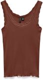 VERO MODA VMNANA LACE TANK TOP JRS NOOS Dames Tops M Katoen/Elastaan Burnt Henna