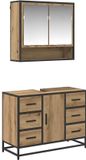 vidaXL Badkamermeubel Set 2 stuks Artisan Eiken 80 x 33 x 60 cm