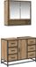vidaXL Badkamermeubel Set 2 stuks Artisan Eiken 80 x 33 x 60 cm