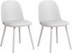 Beliani ANKENY - Set van 2 eetkamerstoelen - Lichtgrijs - Kunstleer
