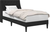 vidaXL Bedframe met hoofdeinde, Zwart, 80 x 200 cm, Fluweel
