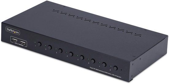 StarTech.com 8-Port DisplayPort KVM Switch met 1U Rackmontage Kit