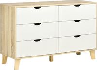 HOMCOM Ladekast - Spaanplaat - 120x40x76cm - Eikenhout