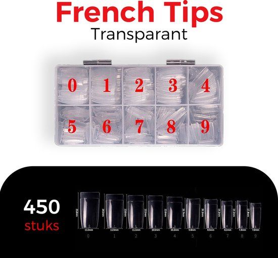 Joyage Nagel Tips Transparant - 450 stuks - French Tips Clear - Nepnagel tips