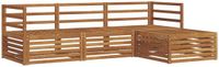 vidaXL - Buiten - bank - set - 4 - st - Naturel - Massief - Acacia - Hout