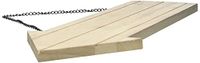 Rayher Houten Pijl Met Metalen Ketting 38,5 x 14,8 cm, Dikte 1,1 mm - Bord Om Op Te Hangen, Plank in Pijlvorm, Deurbord, Deurhanger Blanco, Wegwijzer Hout, Beige