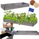 MODO24 Hochbeet Holz, Pflanzkasten, Massivholz, Kiefer, Kräuterbeet, Blumenkasten, Garten, Terrasse, 18x203x60 cm, Grau, ZP06