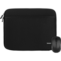 BlueBuilt Laptophoes 15 inch (36 cm breed) + Nexum Draadloze muis - Zwart