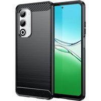 Oppo Coque pour Oppo A5 4G / 5G - housse etui silicone gel carbone + verre trempe - NOIR