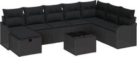 vidaXL Banc de jardin Noir Polyrotin