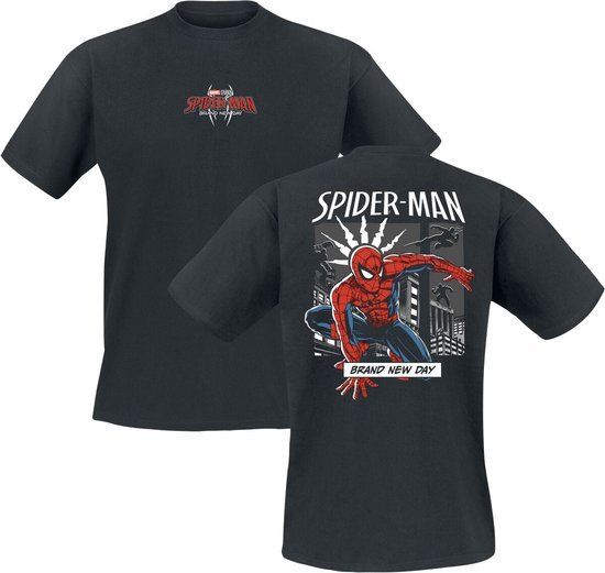 Spider-Man Cotton Division Spider-Man Comic Spider Heren T-shirt - zwart - L