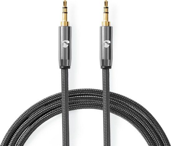 Nedis Stereo-Audiokabel - 3,5 mm Male - 3,5 mm Male - 1 m - Antraciet