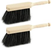 Sorex Kinderstoffer - 2x stuks - handveger met houten handvat - 18 x 6 cm