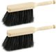 Sorex Kinderstoffer - 2x stuks - handveger met houten handvat - 18 x 6 cm