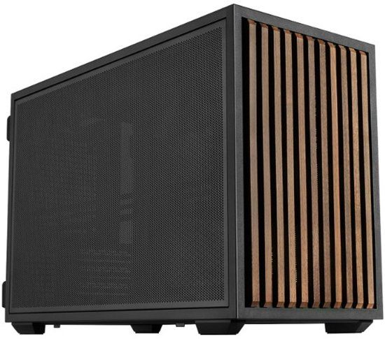 Lian Li B4-mATX Wood Mini Tower Zwart, Hout