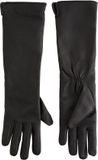WE Fashion Dames THE LEATHER GLOVES Zwart Leer L/XL