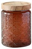 Solidchoice - Pot de rangement en verre 700ml avec couvercle en bois