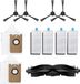 Laresar L6 Nex accessoirepakket - 2 stofzakken, 4 filters, rolborstel, 4 zijborstel fleece filter bags