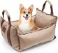 Equivera Panier pour chien pour voiture avec ceinture - Kaki - M