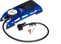 Mirage Voetpomp met Manometer - Blauw - Stalen Vloerpomp voor Stadsfietsen
