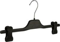 De Kledinghanger Gigant - Knijperhanger - Kinderen - PGC35 - 10 Stuks - Kunststof - Zwart - Verschuifbare Anti-slip knijpers - 35 cm
