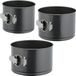 Merkloos Relaxdays Springvorm Hoog - Set van 3 - Ø 14/16/18 cm - Rond - Antiaanbaklaag - Staal - Antraciet