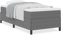 vidaXL Boxspring bed Lichtgrijs 80 x 200 cm Corduroy stof