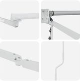 vidaXL - Electric - Awning - Frame - 3 x 2 m - Wit - Gepoedercoat - aluminium