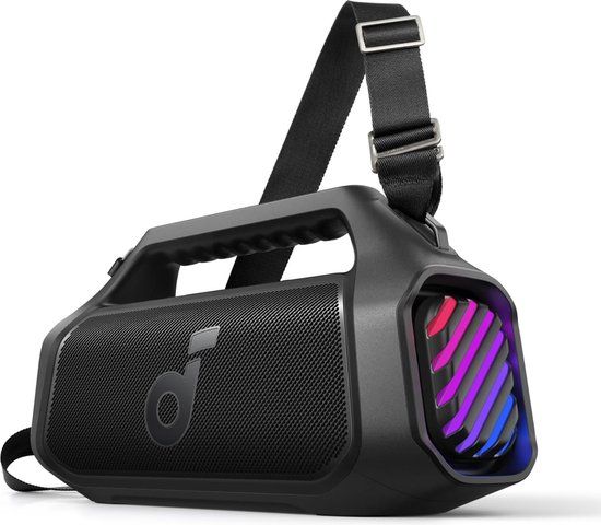 Soundcore Boom 2 Plus Bluetooth Speaker - 140W, 20 Hours Battery, IPX7 Waterproof - Black