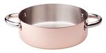 Pentole Agnelli COTE106CIT28 Fondo Inductie 4 Mm. Braadpan met 2 handgrepen, Ø 28 cm, licht koper/zilver